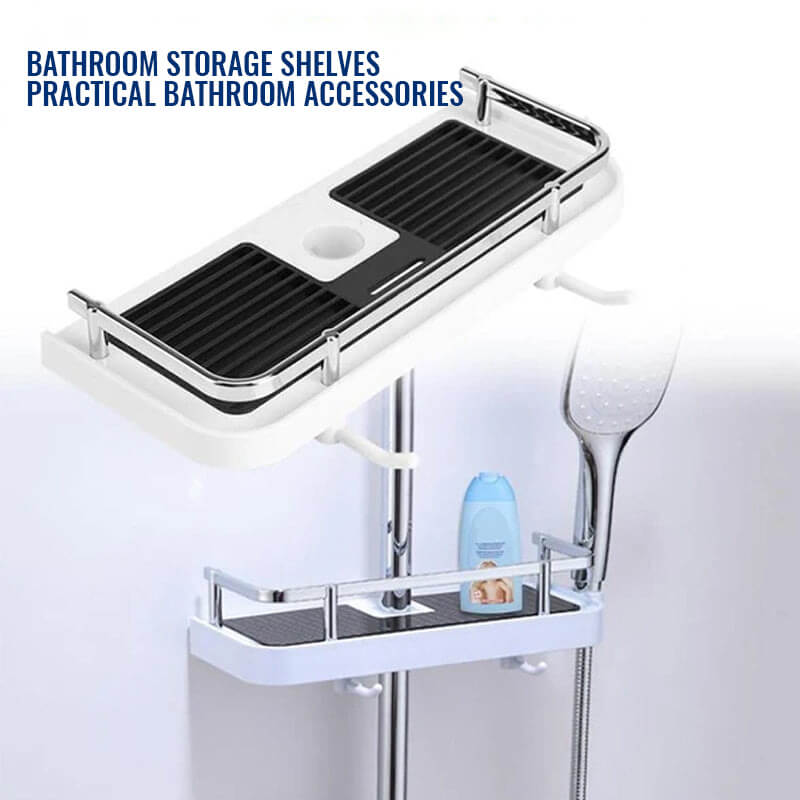 🔥Hot Sale🔥Shower Rod Storage Shelf