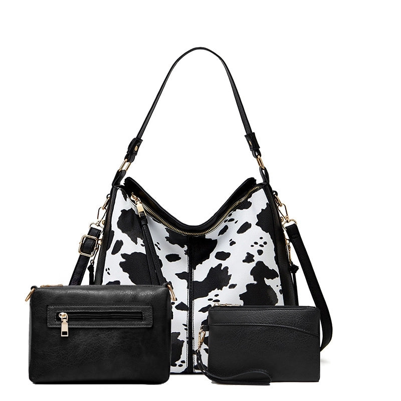 Women's All Seasons Pu Leather Leopard Streetwear Square Zipper Shoulder Bag