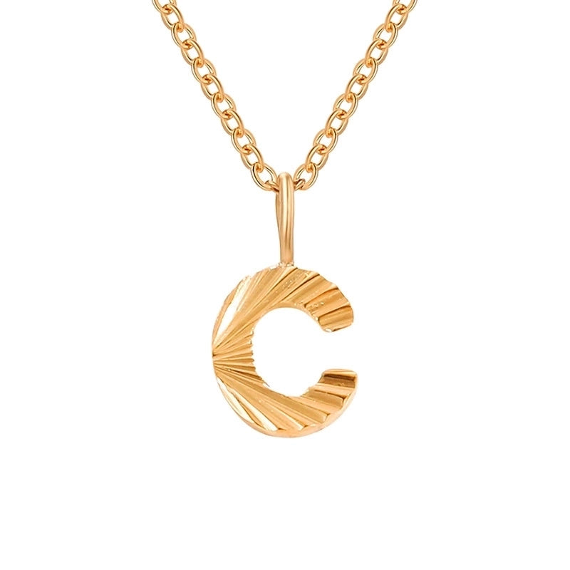 Minimalist Letter Stainless Steel Pendant Necklace In Bulk