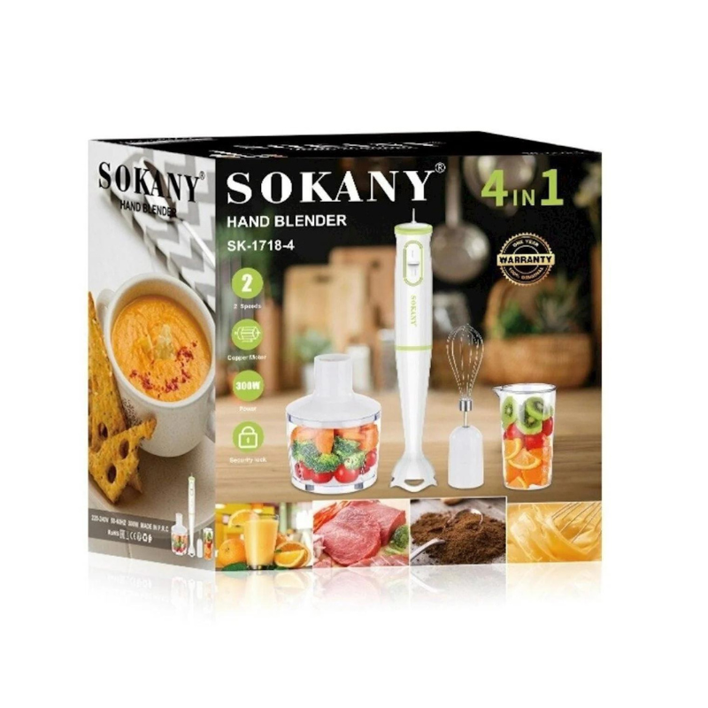 SOKANY 4IN1 HAND BLENDER - SK1718-4