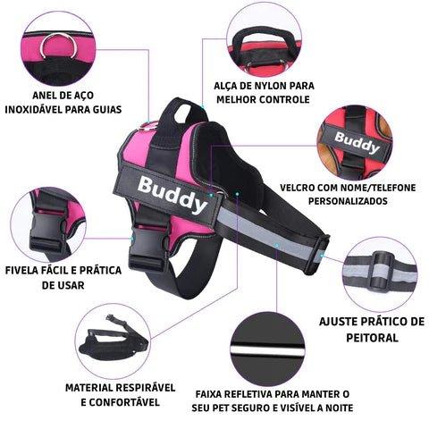 Peitoral personalizavél para pets