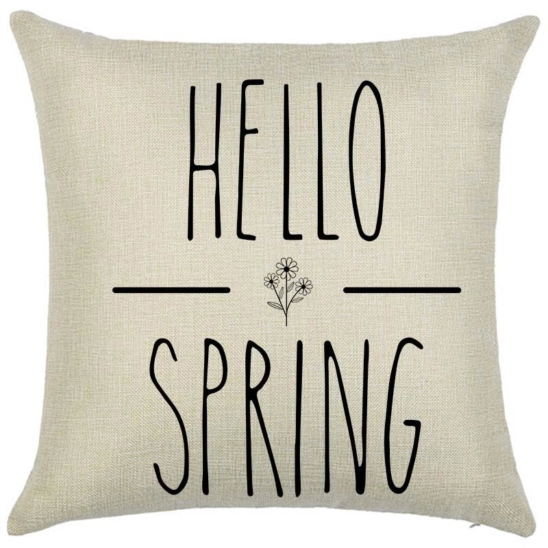 Pastoral Plant Flower Linen Pillow Cases