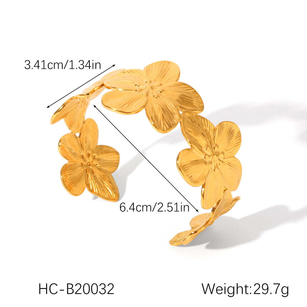 Ins Style Stainless Steel Bracelet 18K Gold-Plated Open Bracelet Titanium Steel Bracelet Female Jewelry