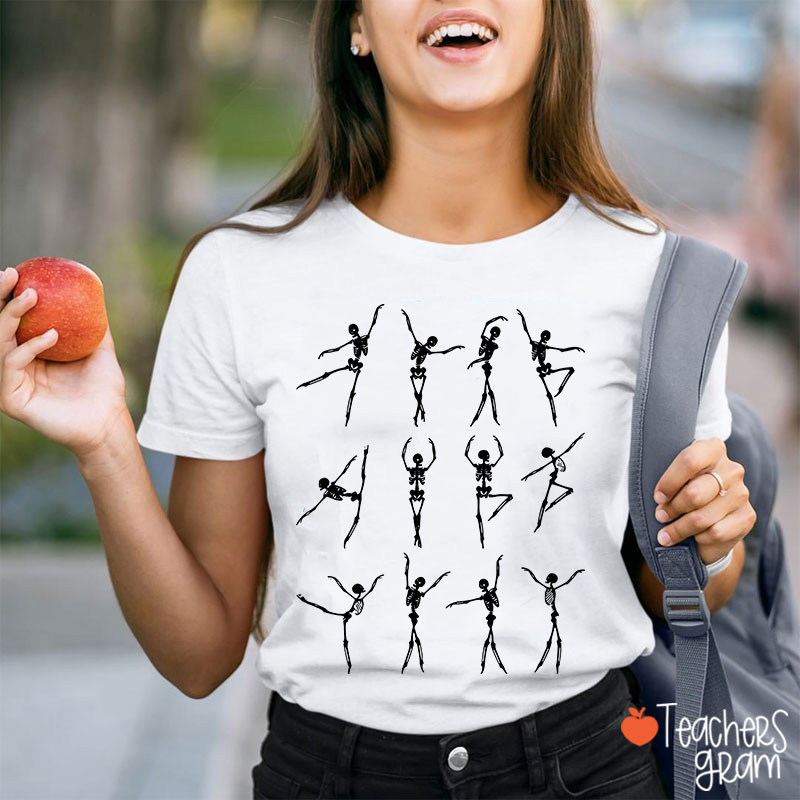 Elegant Skeleton Dance Teacher T-Shirt