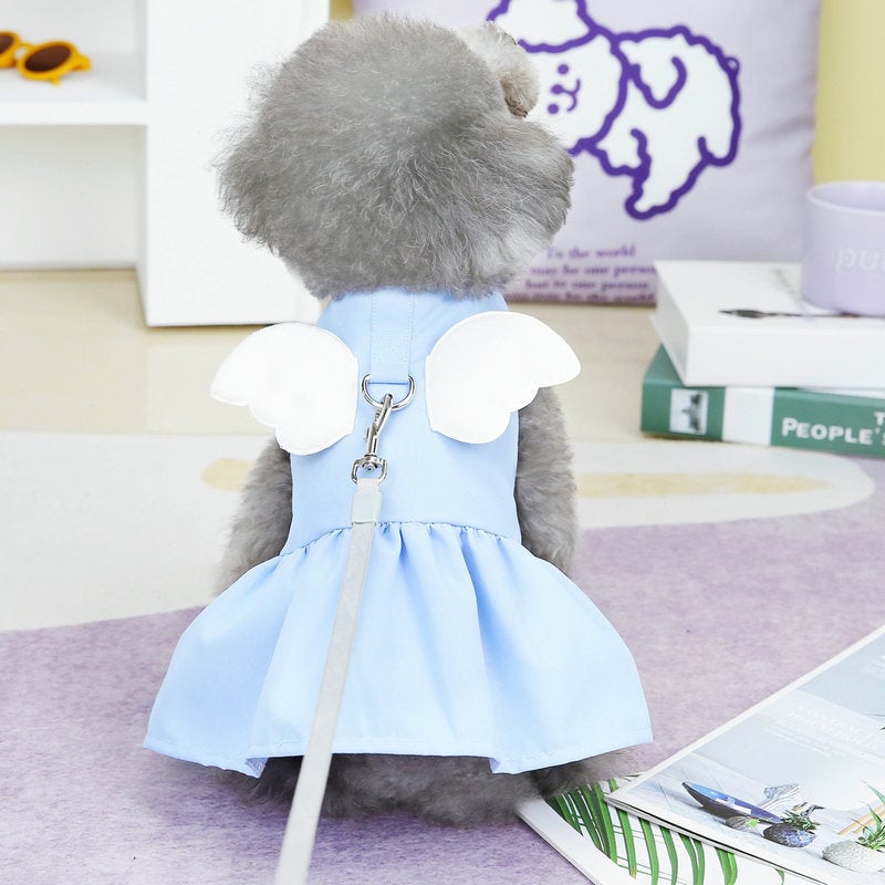 Wing Decor Dog Harness Dress
