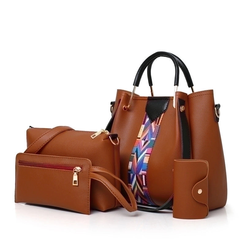 Women's Medium All Seasons Pu Leather Fashion Bag Sets