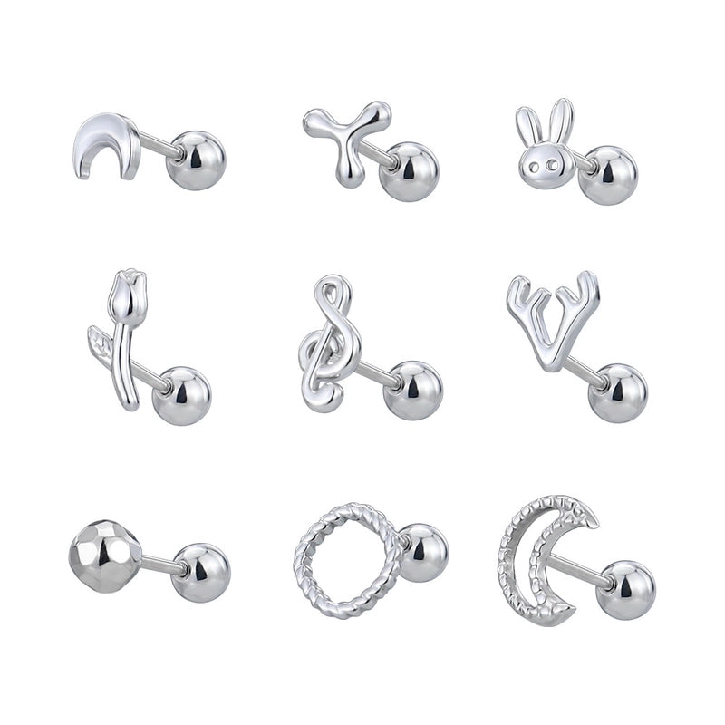 1 Piece Minimalist Commute Geometric Plating Titanium Steel Cartilage Earrings