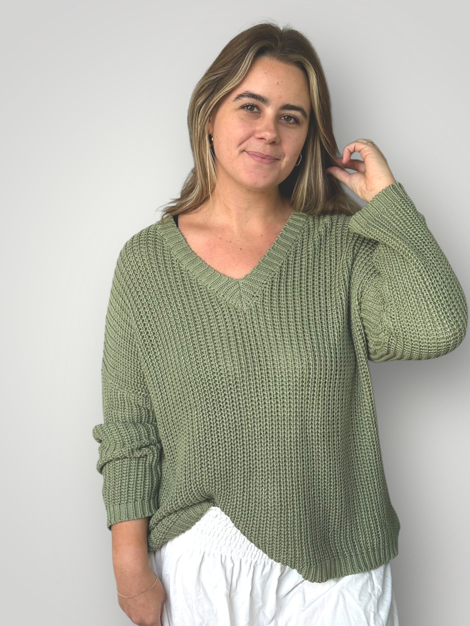 jasper cotton knit - sage