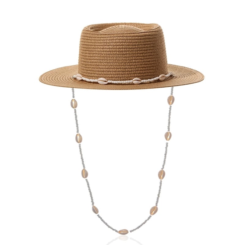 Women's Elegant Minimalist Solid Color Flat Eaves Straw Hat