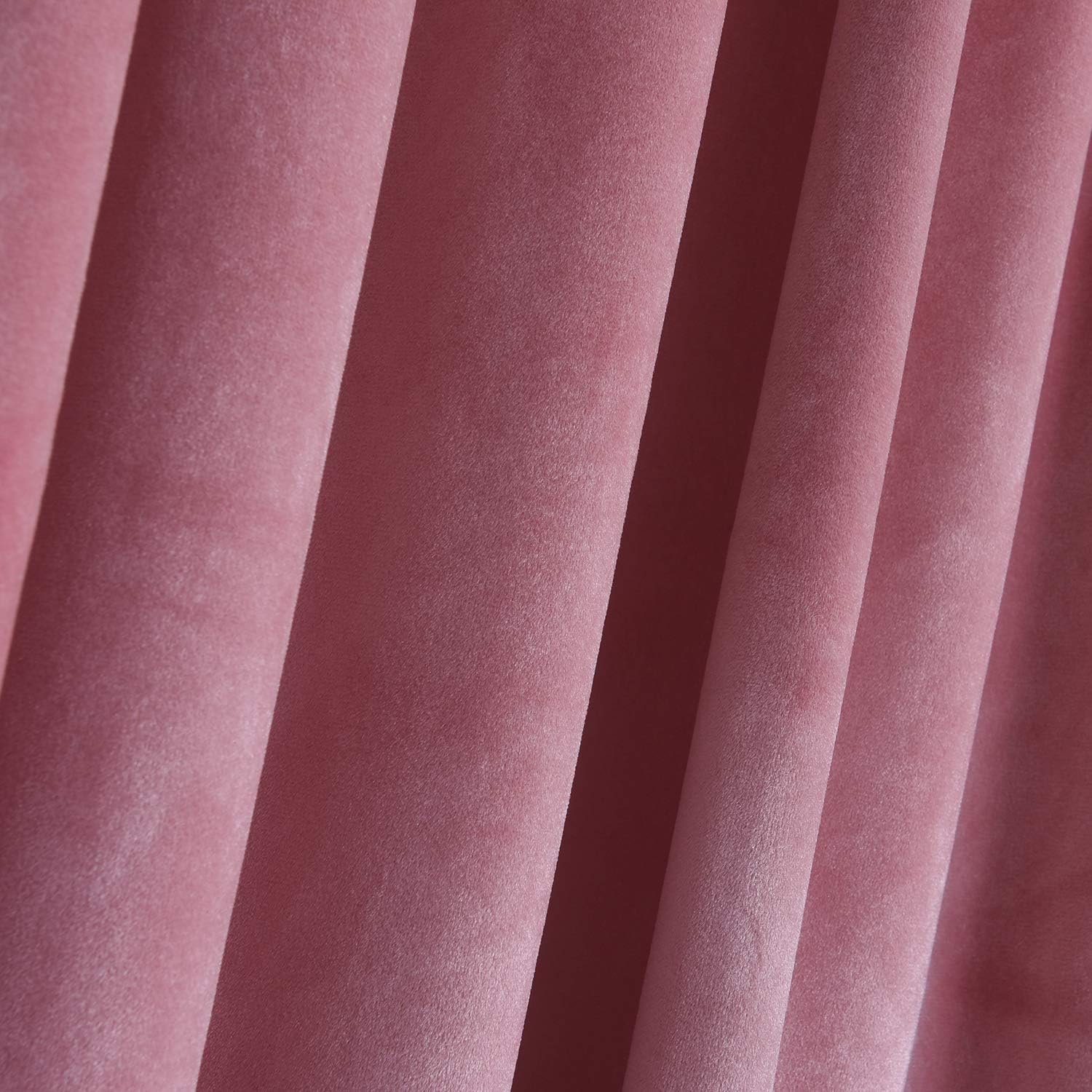 Pink-Velvet Window Curtains (Ultra Soft)