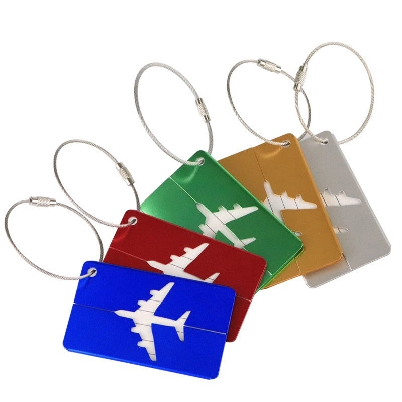 Aluminum Alloy Luggage Tag Boarding Metal Luggage Aircraft Shipping Elevator Tag Spot Factory