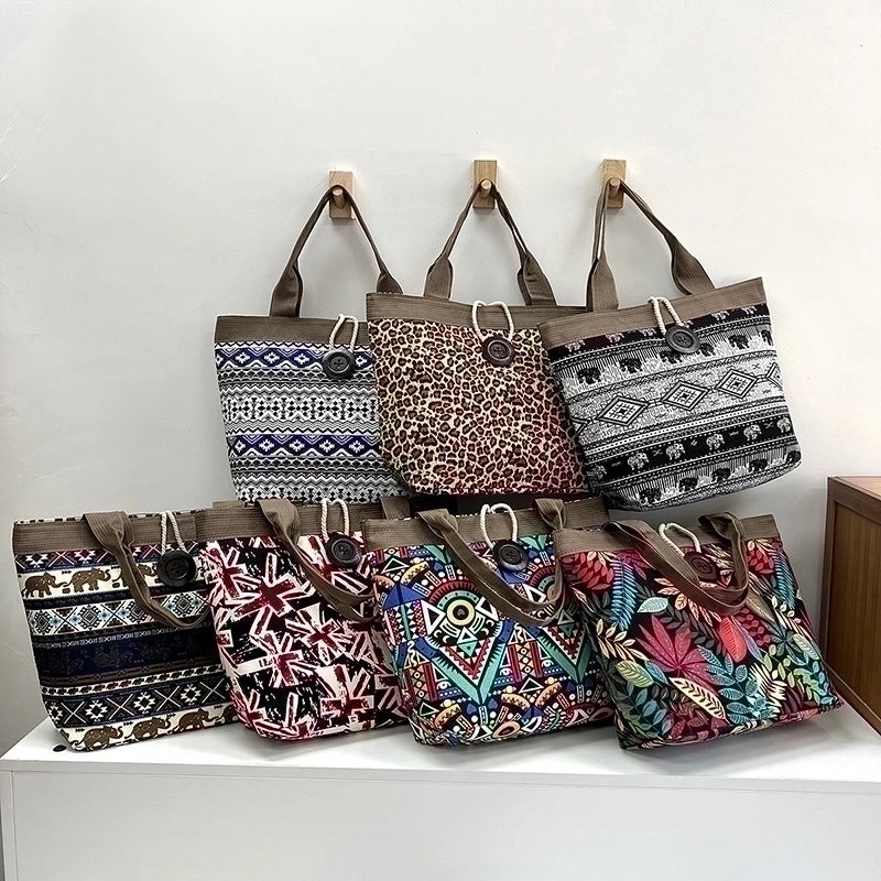 Women's Small All Seasons Canvas Ethnic Style Tote Bag