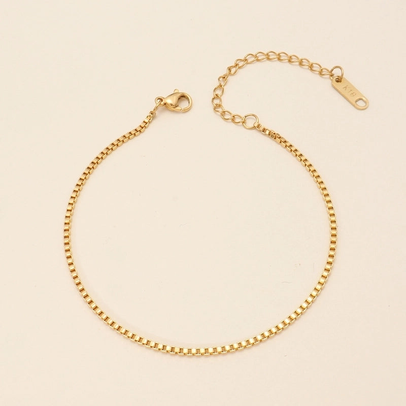 Minimalist Geometric 316L Stainless Steel  18K Gold Plated Bracelets In Bulk