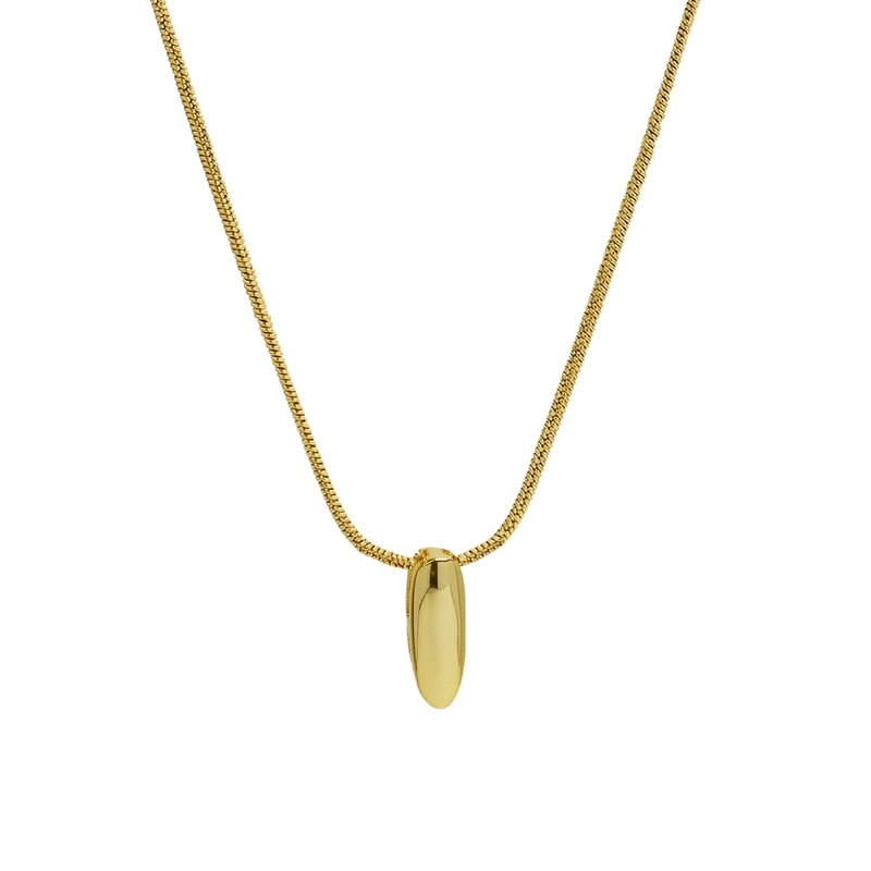 Basic Modern Style Classic Style Letter 304 Stainless Steel Brass Plating Pendant Necklace