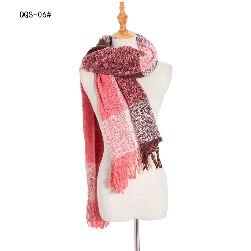 Unisex Casual Minimalist Lattice Polyester Scarf