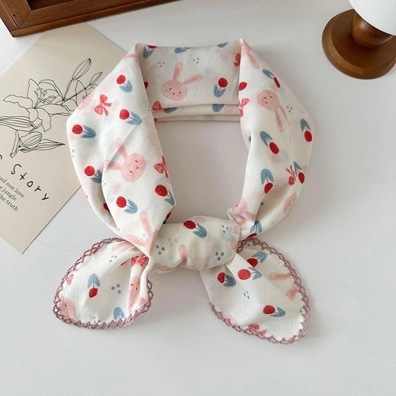 Women's Elegant Sweet Printing Cotton And Linen Silk Scarf