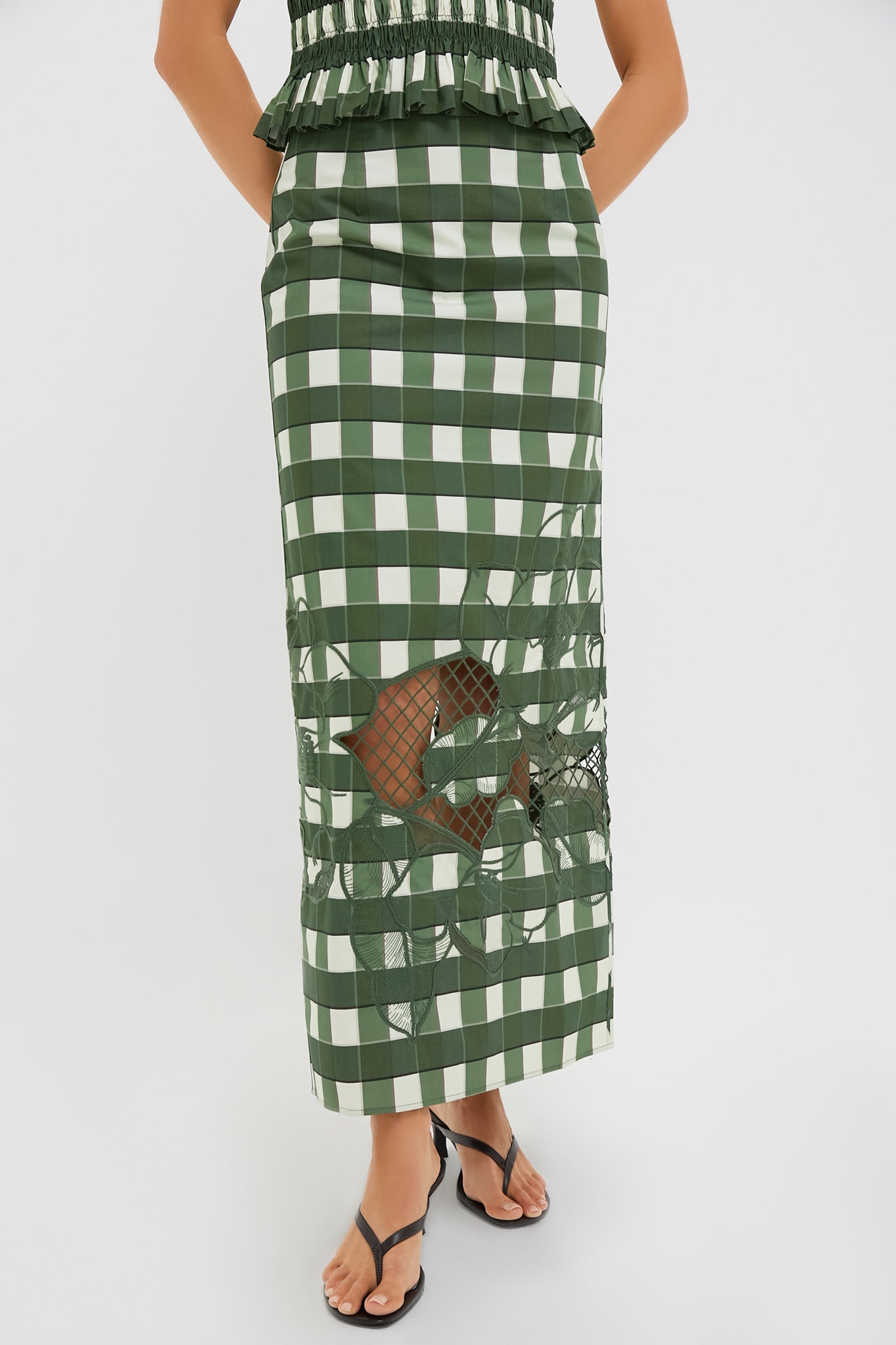 Lucca Check Esme Embroidered Skirt