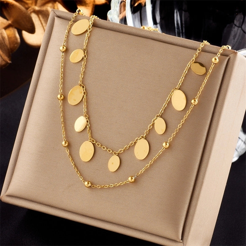 Minimalist Star Heart Shape Titanium Steel Plating Necklace