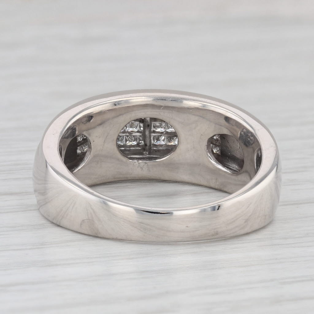 1.24ctw Men's Diamond Band 14k White Gold Size 12.25