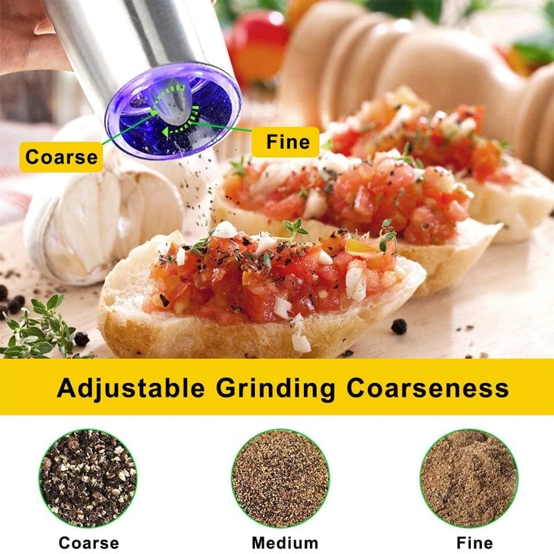 Sale 49% OFF - Automatic Electric Gravity Induction Salt & Pepper Grinder - BUY 2 GET FREE SHIPPING