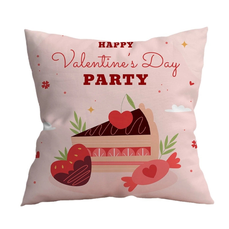 Valentine'S Day Minimalist Letter Polyester Pillow Cases Couch & Sofa Decor