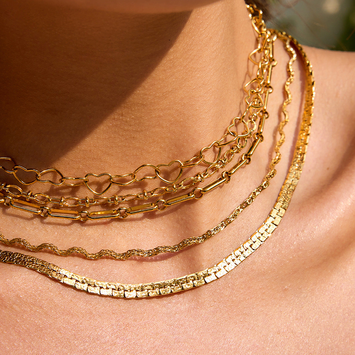 Titanium Steel Necklace Simple Snake Bone Chain Clavicle Chain Popular Stainless Steel Necklace