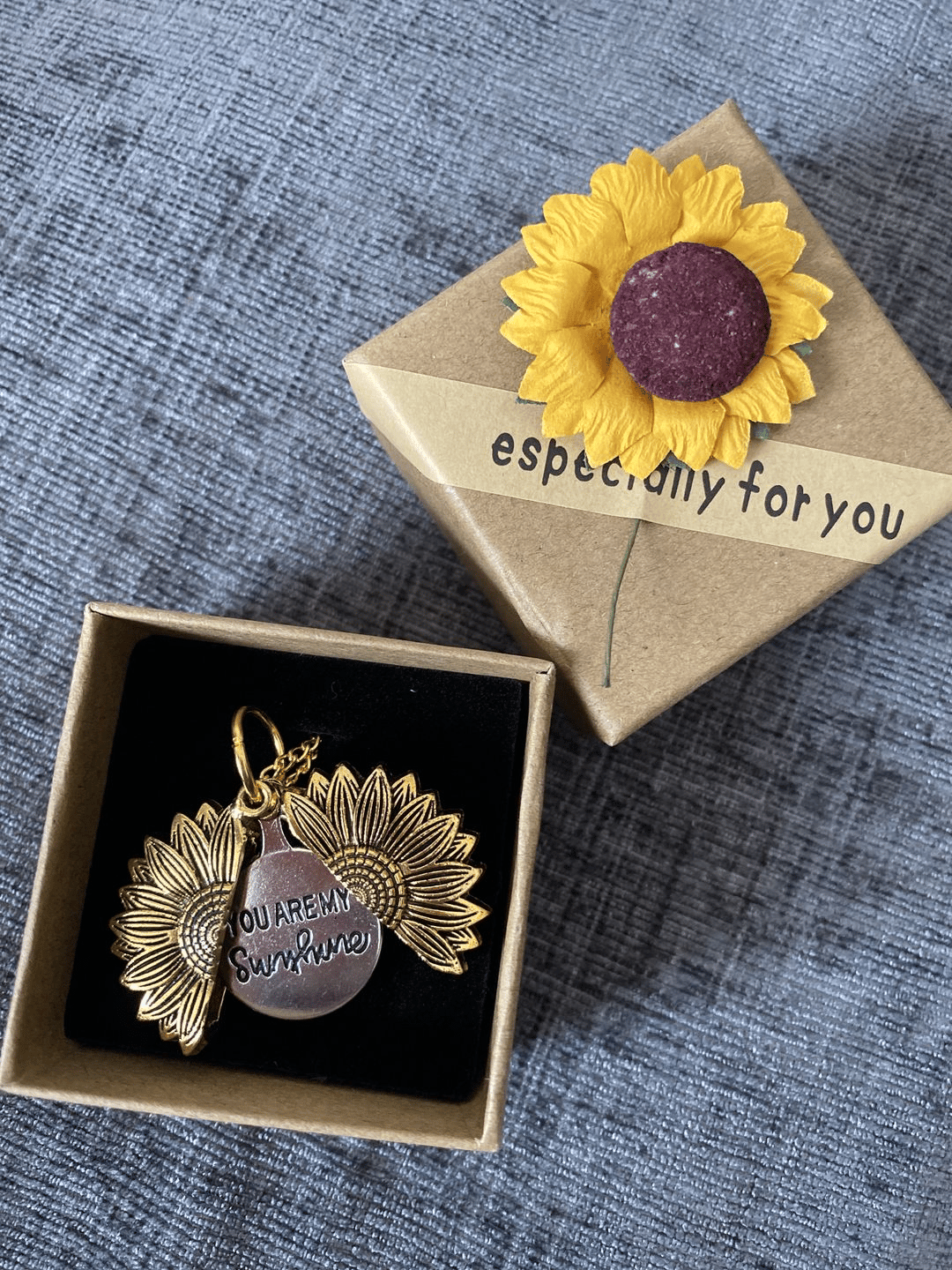 🔥🌞You Are My Sunshine Sunflower Necklace With Gift Box🌻