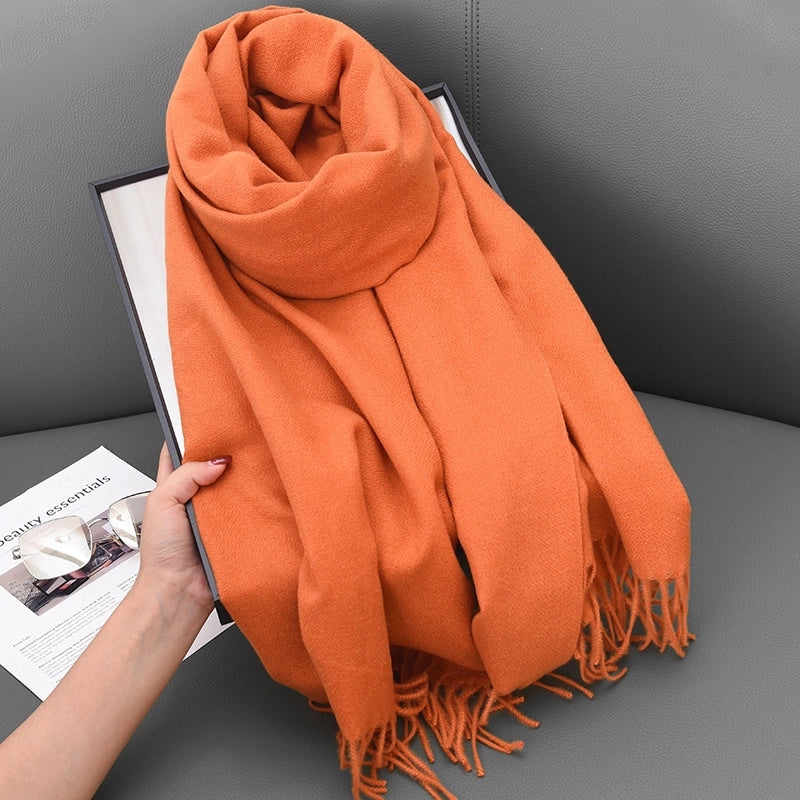 Women's Basic Solid Color Polyester Scarf