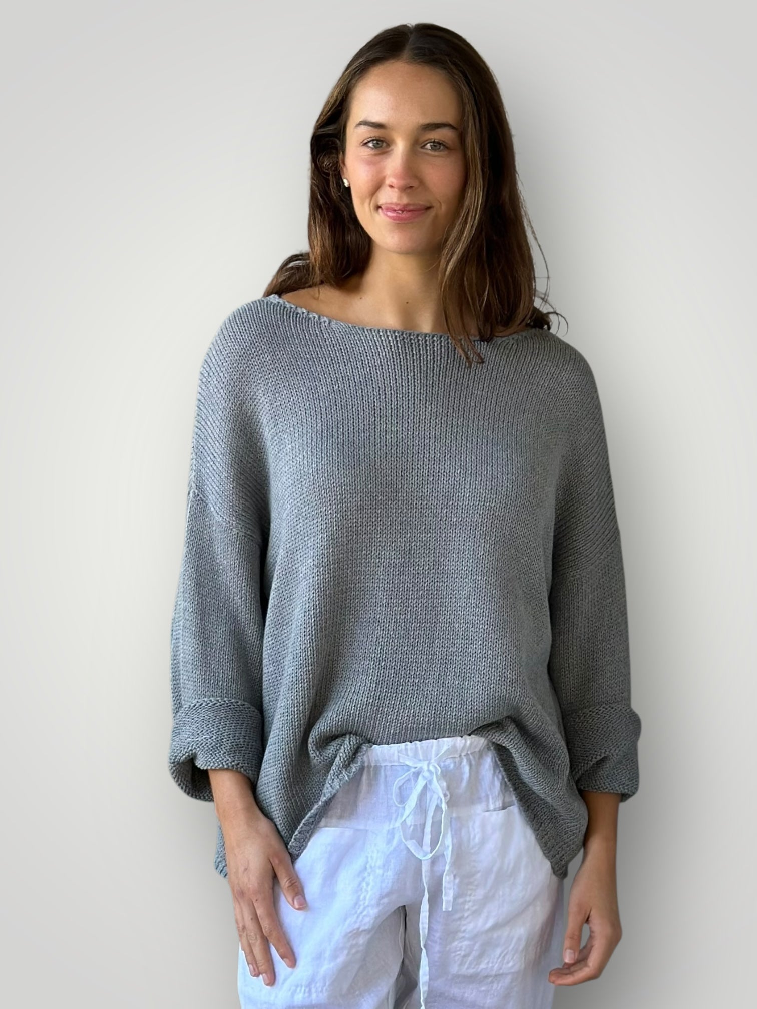 ashton jersey - slate grey  cotton