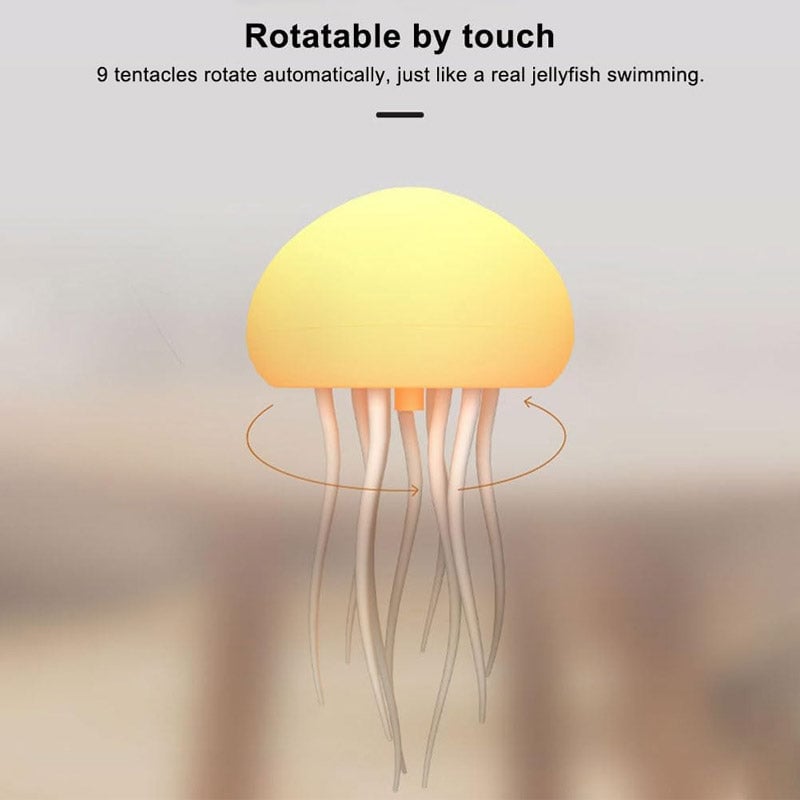 LED gradient swimming jellyfish atmosphere light night light