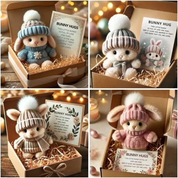 🔥Last Day: BUY 3 GET 1 FREE - Handmade🐇Mini Bunny Hug Cute Easter Gift🎁