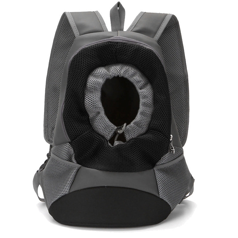 Minimalist Pu Leather Canvas Net Color Block Pets Backpack