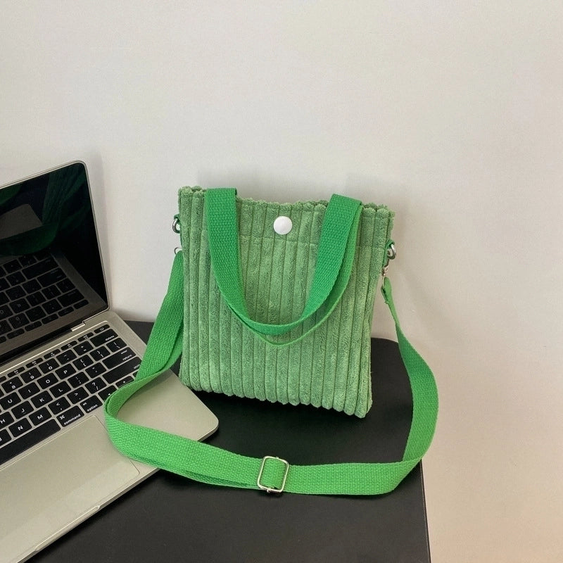 Women's Small Polyester Solid Color Basic Bucket Magnetic Buckle Handbag