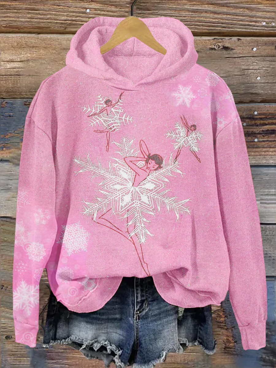 Snowflake Art Print Hoodie