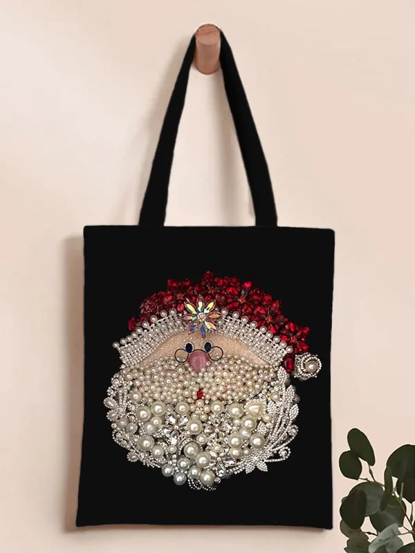 Christmas Santa Claus Printed Canvas Bag