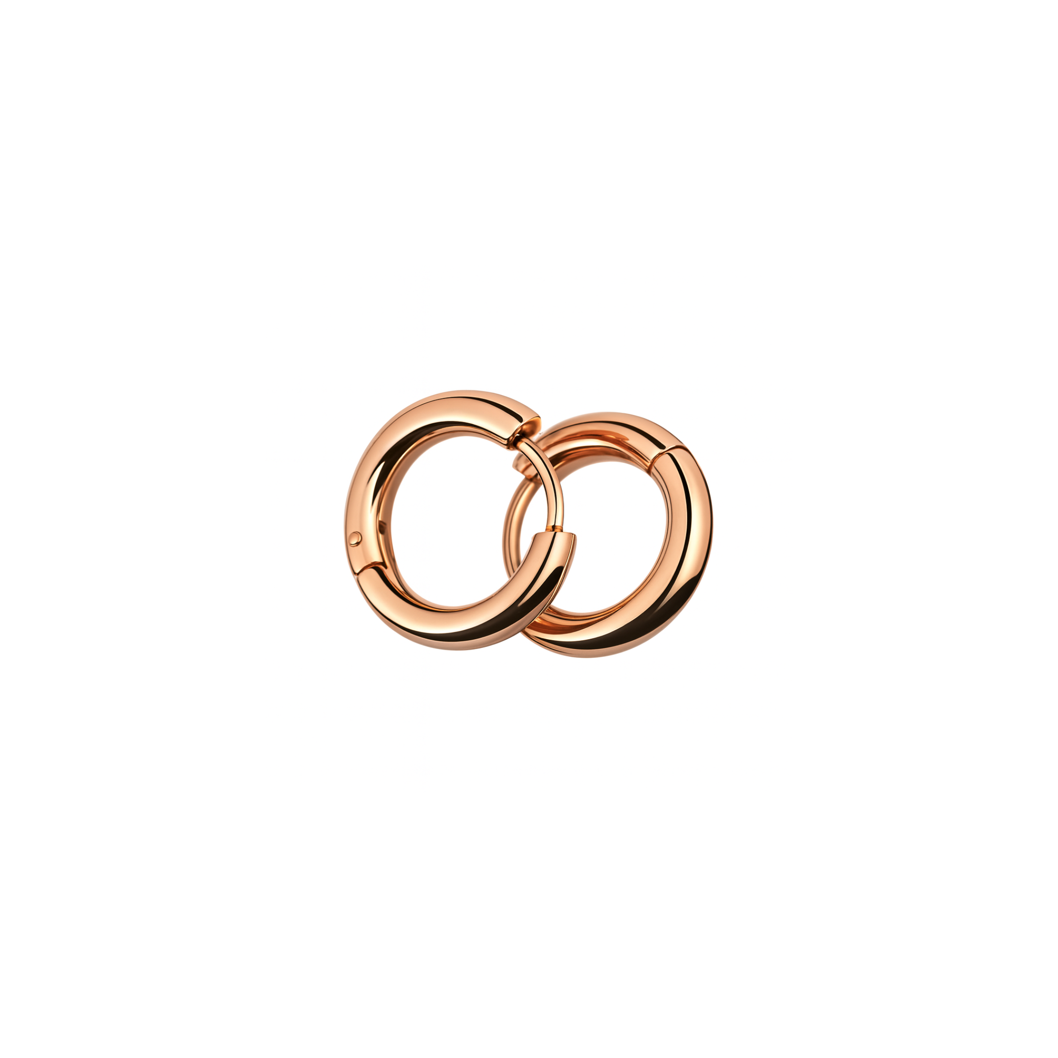 8mm Classic hoops - Rose gold
