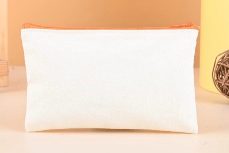 10 Pieces In Stock Blank Canvas Zipper Bag Canvas Cosmetic Bag Zipper Pencil Bag Canvas Bag Custom