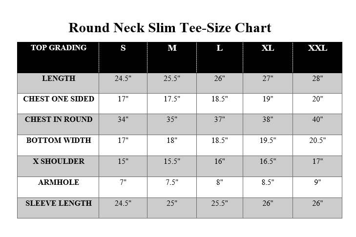 Round Neck Slim Tee-White