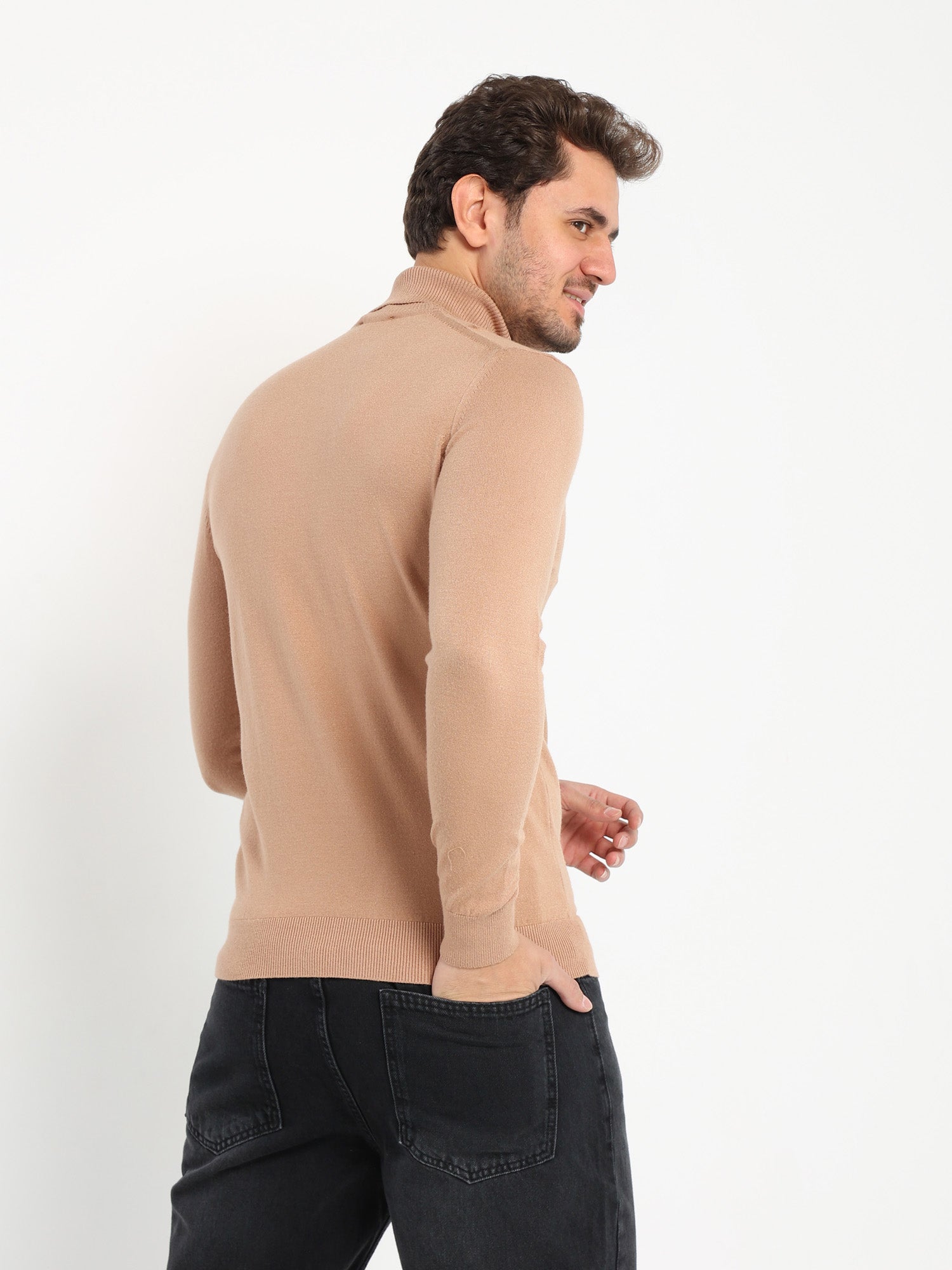 Basic Turtle Neck Solid Pullover