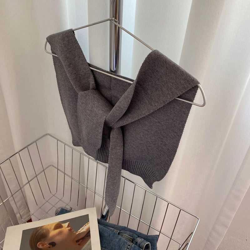 Women's Minimalist Solid Color Polyester Shawl