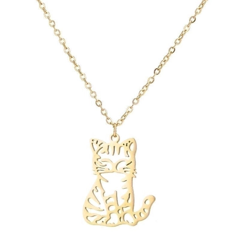 Minimalist Animal 201 Stainless Steel 18K Gold Plated Plating Stainless Steel Necklaces