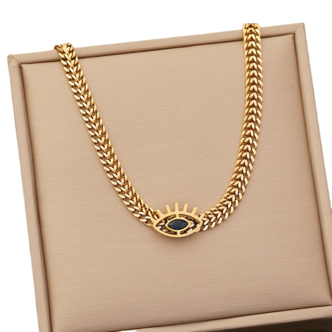 Expressive Eye Stainless Steel Electroplating Necklaces