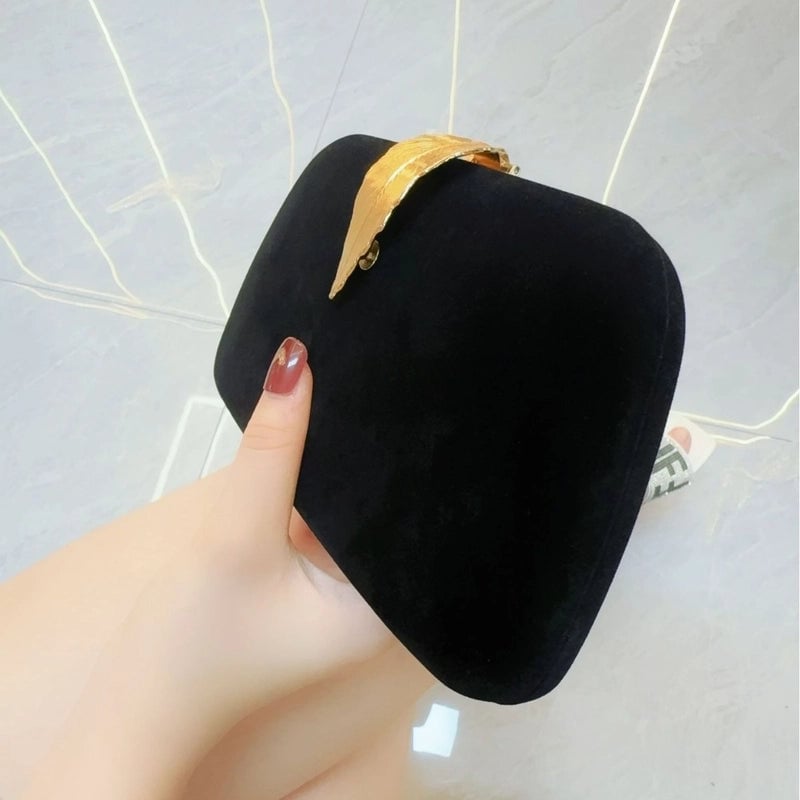 New Velvet Evening Bag Flash Diamond Women's Bag Cheongsam Bag Celebrity Clutch Bag Suede Crossbody Party Bag