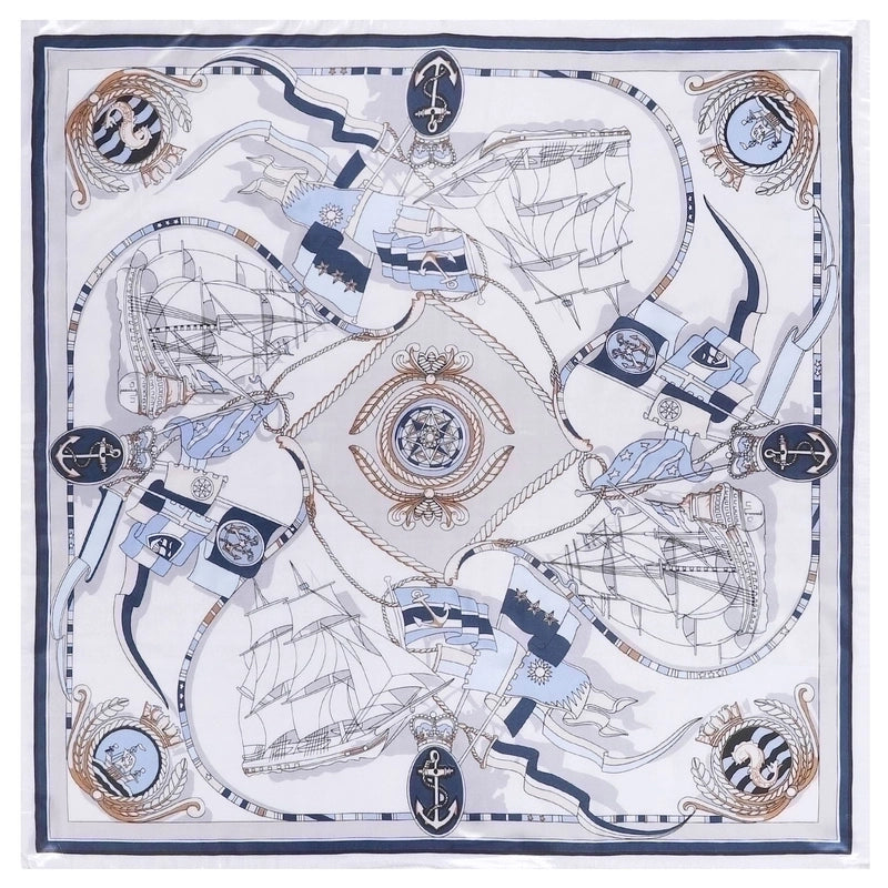 Women's Elegant Sweet Ship Satin Silk Scarf