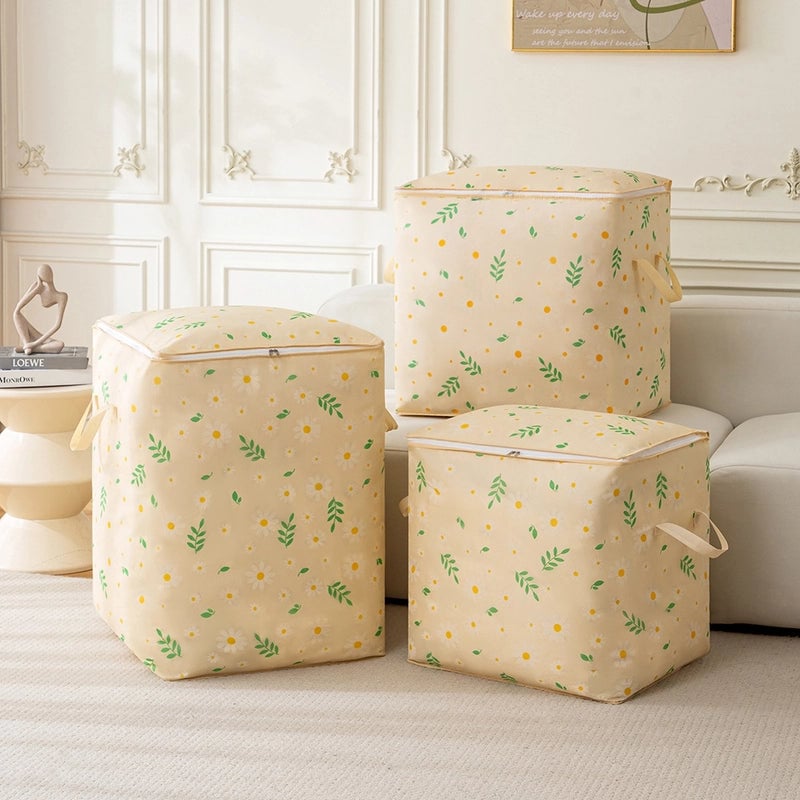 Minimalist Houndstooth Daisy Nonwoven Storage Bag
