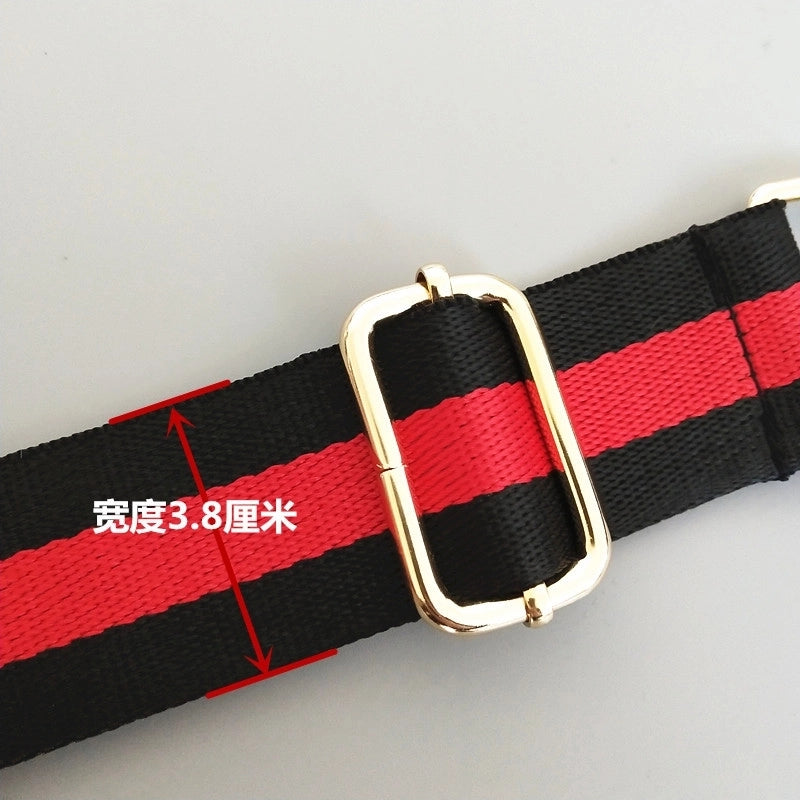 Purse Accessories Bag Strap New Striped Color Long Shoulder Strap Adjustable One Shoulder Crossbody Strap Anti-gravity Shoulder Strap