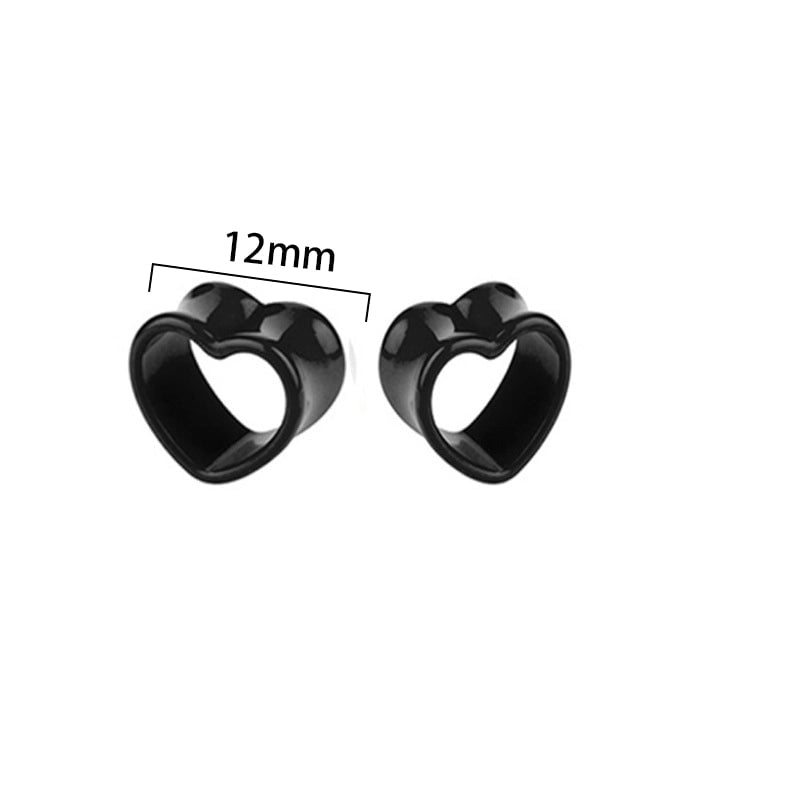 Minimalist Heart Shape Arylic Auricle 1 Pair