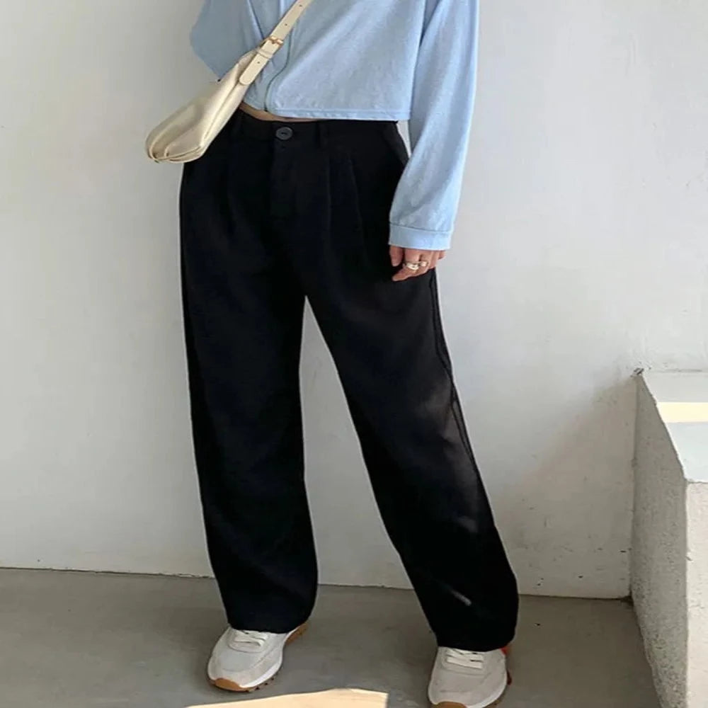High Waist Casual Suit Pants For Women