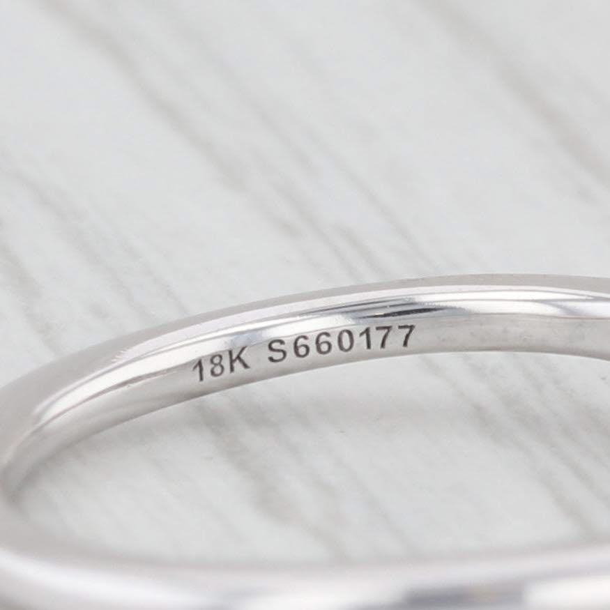 Gabriel & Co 0.34ctw Diamond Contoured Wedding Band 18k White Gold Size 5