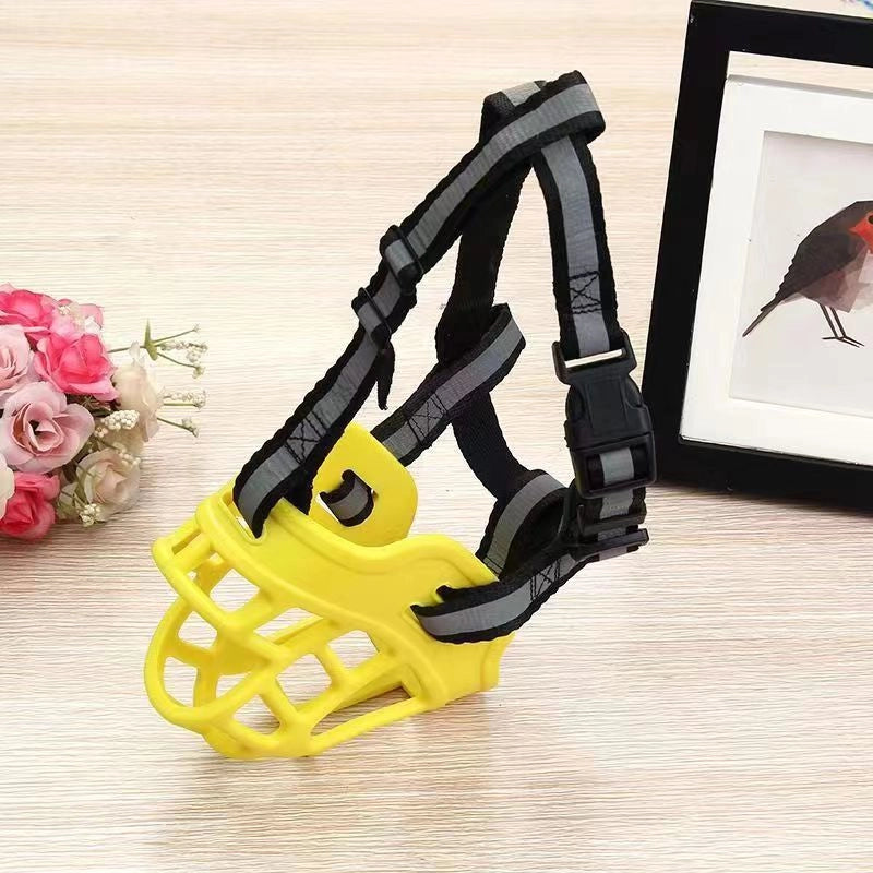 Adjustable Third Generation Reflective Dog Muzzle Anti-bite Anti-bark Anti-eat Large Medium Small Dog Mouth Cover Pet Supplies